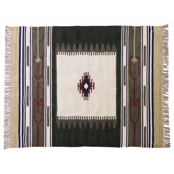 インド綿とビスコースのキリムラグ 170230cm 北欧 ナチュラル センターラグ 敷物 リビング