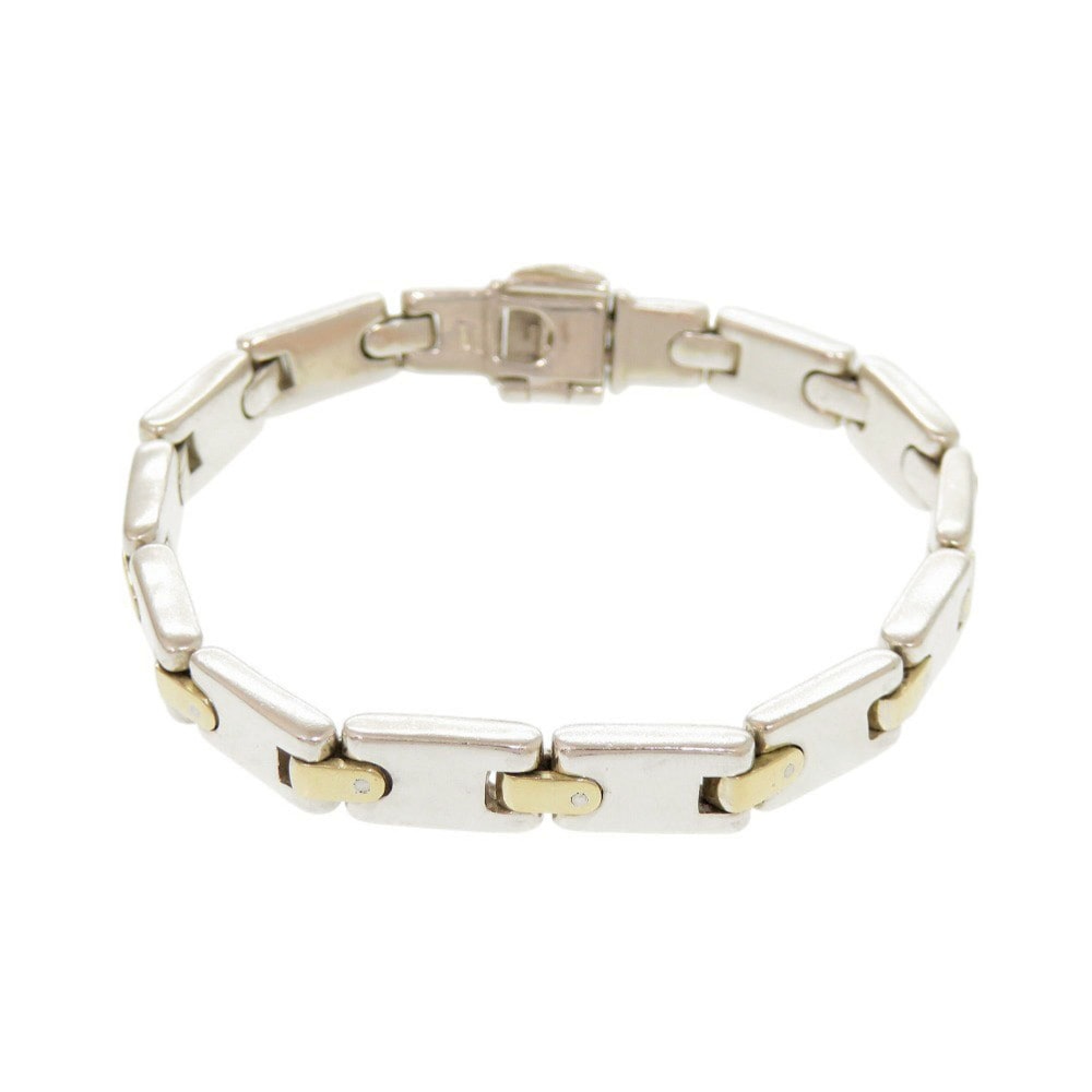 美品 Hリンク コンビ ブレスレット シルバー925 シルバー 0551【中古】 レディース