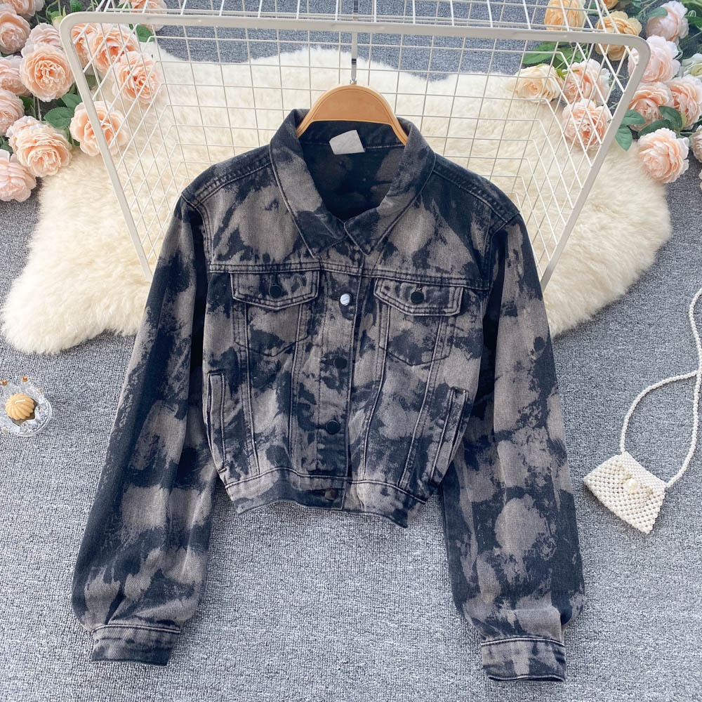 ジャケット レディース デニム Gジャン 上着 アウター 袖あり 長袖 襟付き スタンダードカラー 4,752円