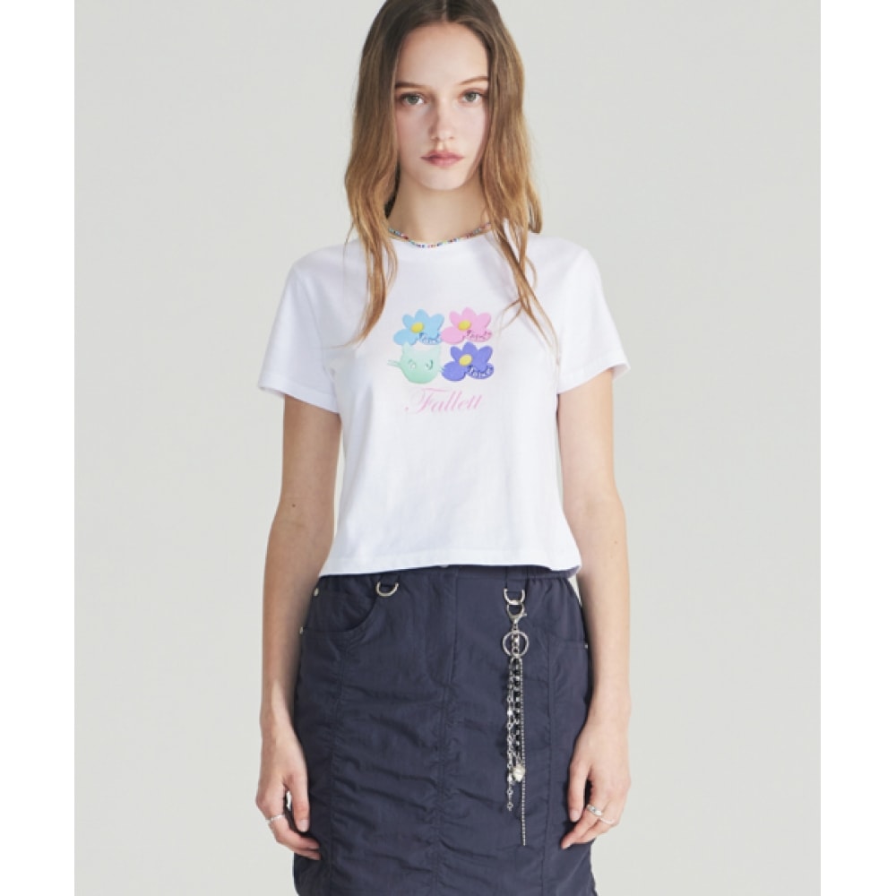 ファレット [ファレット X スモック] オブジェクトショートスリーブ T シャツホワイト