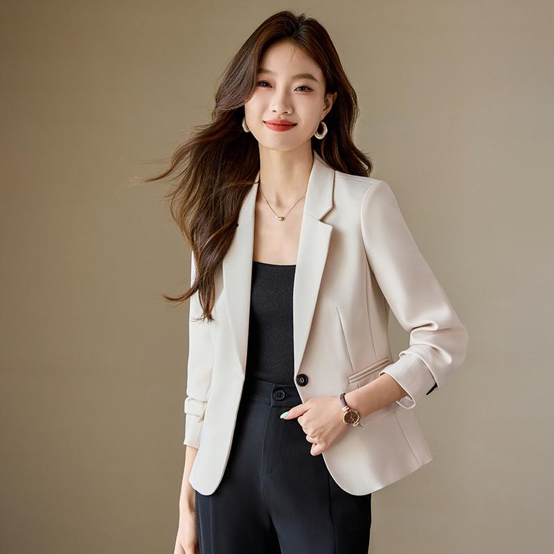 入学式 ジャケット ママ 女性 春秋 長袖 スリムフィット 1つボタン 作業着 ビジネスオフィス ジャケット レディース エレガント ファッション