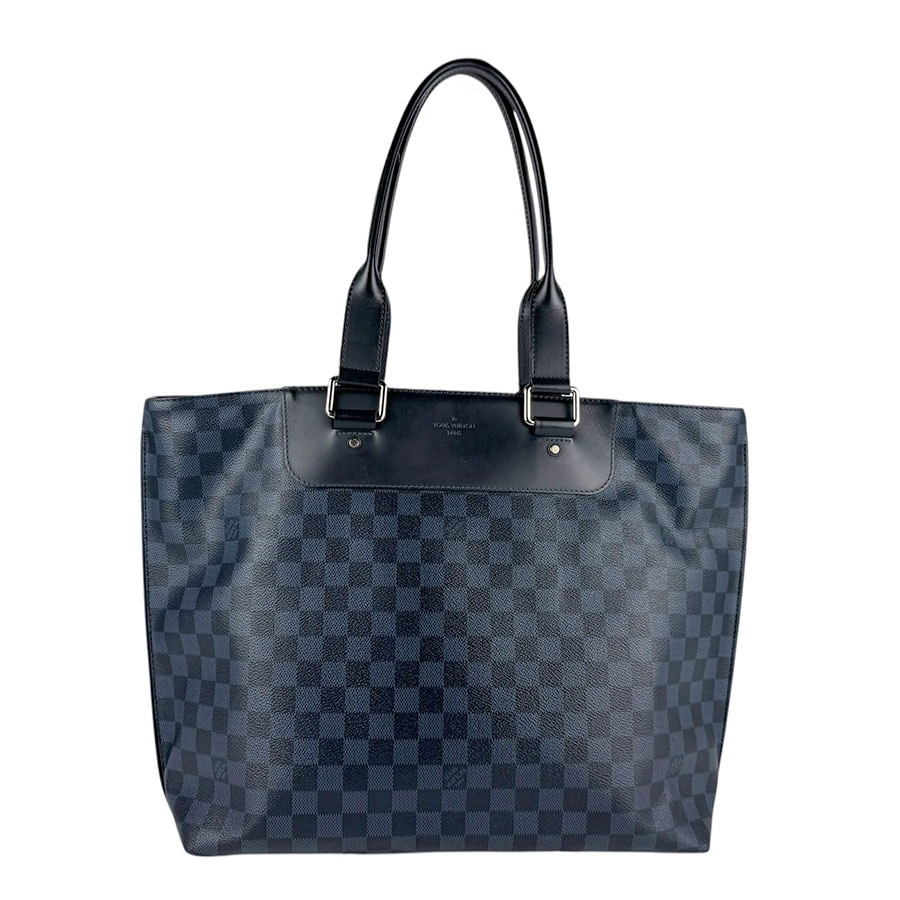 ルイ ヴィトン LOUIS VUITTON トートバッグ ショルダーバッグ ダミエコバルト カバ ヴォワヤージュ PVC ネイビー/ブラック シルバー メンズ N41397 z6466