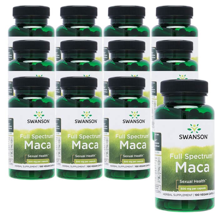 マカ 500mg 100カプセル 12本セット Maca 海外直送日時指定不可 ヤマト国際便 11,235円