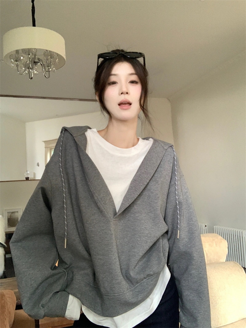 2025春夏トップス パーカー フード付き チャック 長袖 ストライプ ゆったり 細見え おしゃれ かわいい ウォッシュド 韓国ファッションシルエットサイズ レディース お出かけフルトラック