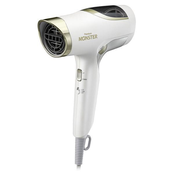 ドライヤー ダブルファン ヘアドライヤー ホワイト MONSTER KHDW990W