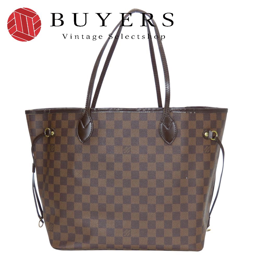 中古 トートバッグ ネヴァーフルMM N51105 ダミエ エベヌ ブラウン 肩がけ 旧型 レディース 女性