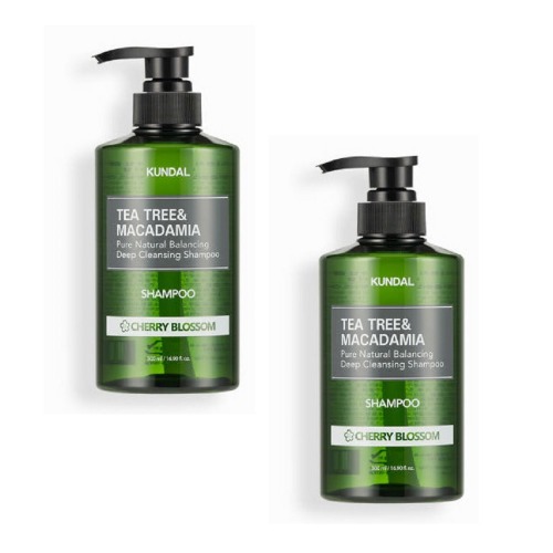 クンダルディープクレンジング脂性シャンプーチェリーブラッサム500ml x 2つの香りの良い開いた頭皮ヘアケア