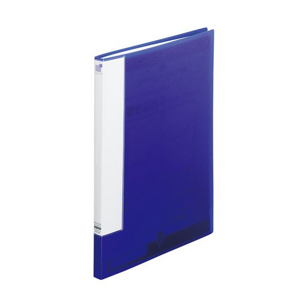 （まとめ） リヒトラブ CUBE FIZZ書き込めるクリヤーブック A4タテ 20ポケット ネイビー N-6005-11 1冊 (×10セット)