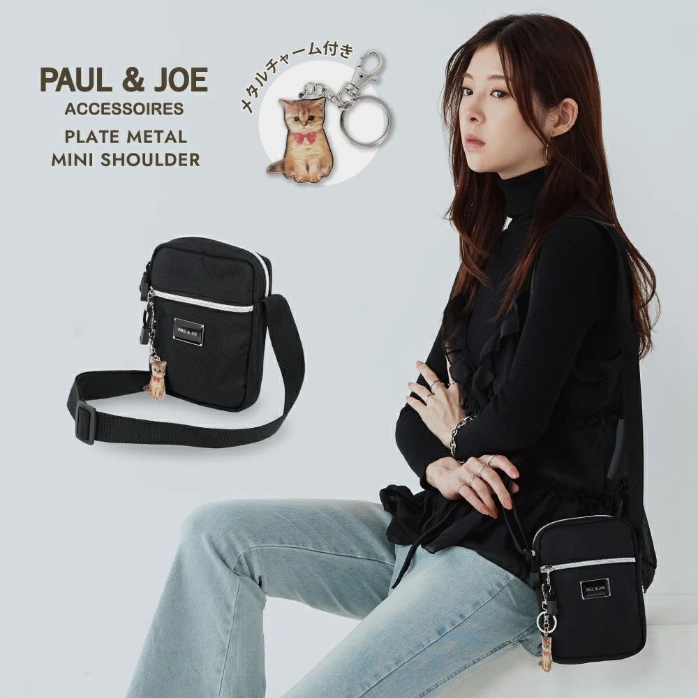 PLATEMETAL ミニショルダーバッグ レディース 2025AW 縦型 ブラック ポシェット スマホショルダー