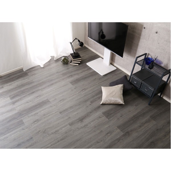 はめこみ式 フロアタイル 約幅122cm アッシュオーク 24枚セット PVC貼 PU加工 Wood Flats ウッドフラッツ DIY 模様替え