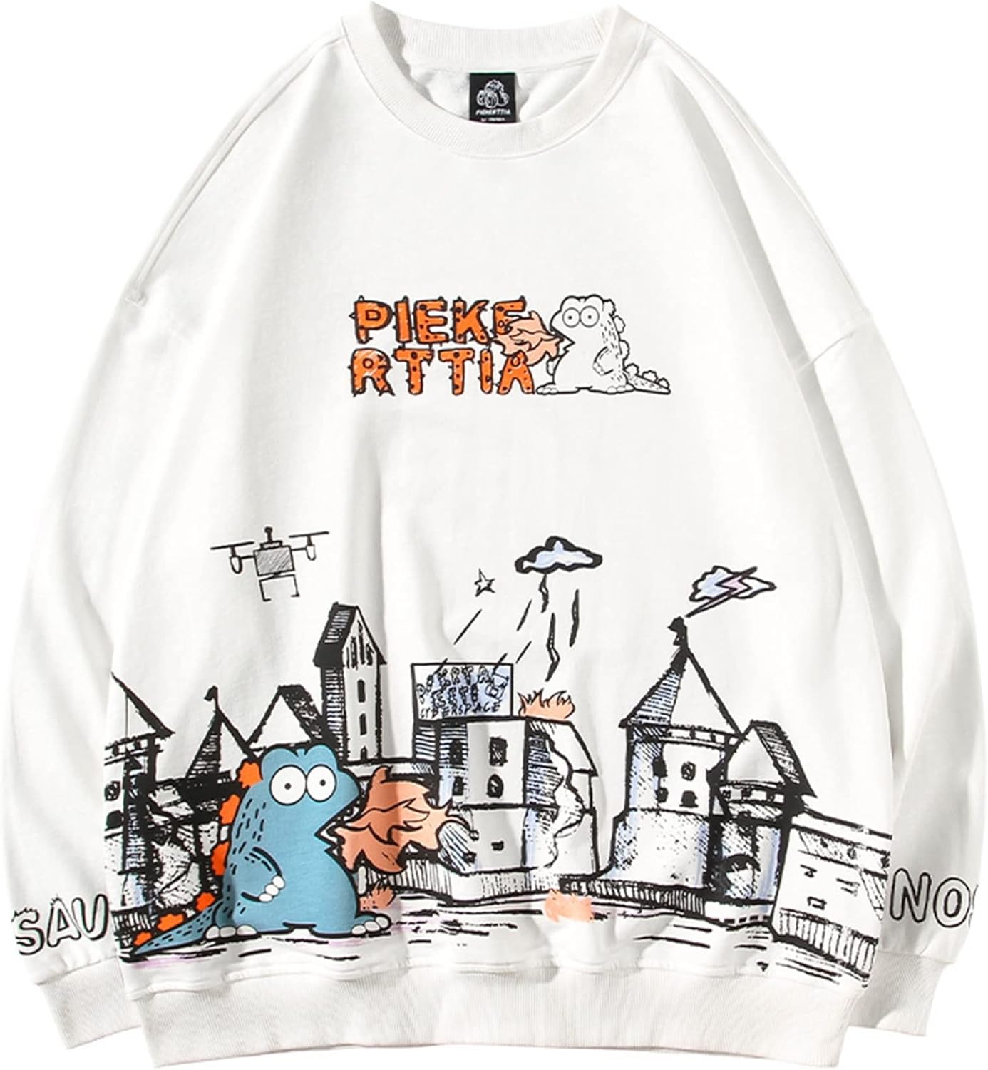 ドラゴン柄 男性 長袖シャツ パーカー ヒップホップ系 個性的 プルオーバー オシャレ 通気 ストレッチ ラウンドネック 体型パカー 秋服 トレーナー インナー ソフト 丈長め カジュアル