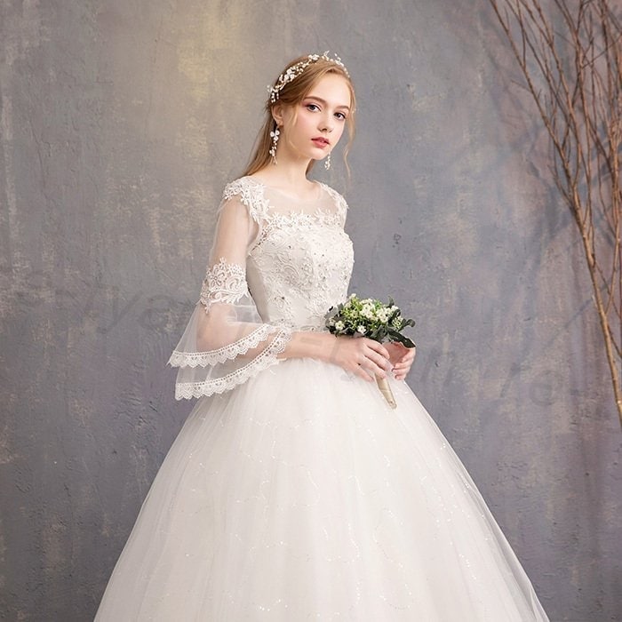 ウェディングドレスパーティードレス花嫁ドレスベアトップロングドレス二次会白ホワイトaラ