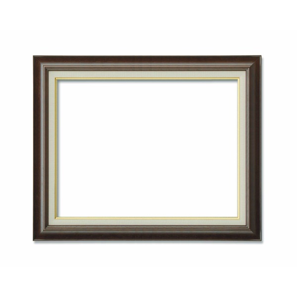 ( Pサイズ額 ) 油絵額 キャンバス額 木製 茶色 P15号 652×500mm ブラウン 油額 油絵額 額 額縁 フレーム 簡単装着 工具不要
