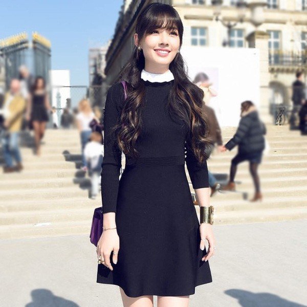 ニットコンビワンピース ニット　レディース　チュールスカート　長袖ワンピース　秋冬ワンピース　 ハイ