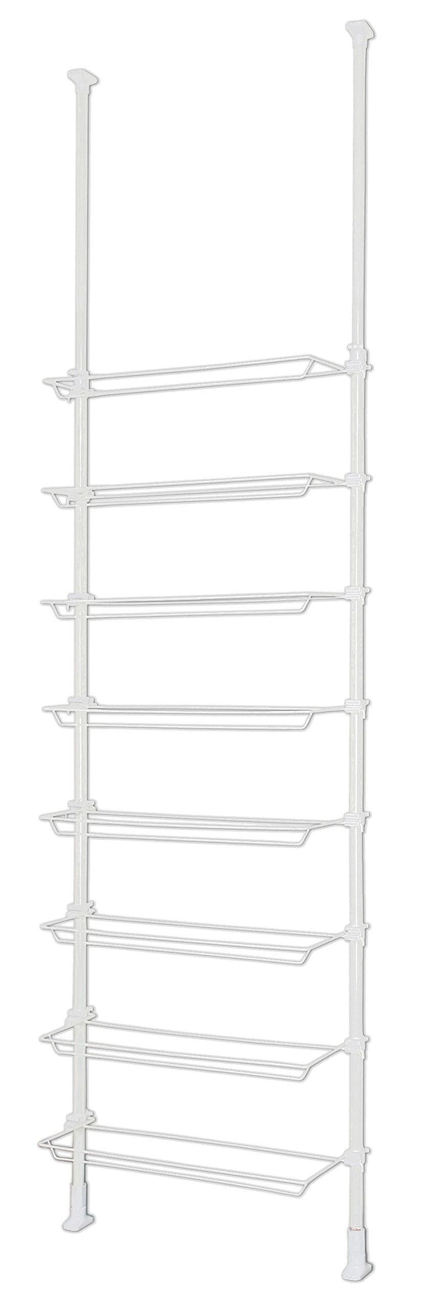 全国送料無料 HEIAN SHINDO つっぱりシューズラック 24足対応 ワイヤー1本脚タイプ ホワイト 8段 取付幅70cm 取付高190~264cm TSR-70 平安伸銅工業