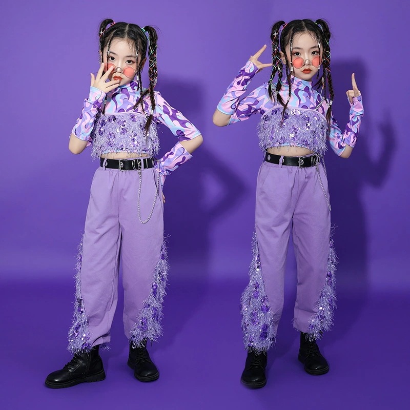 かっこいい 半袖Ｔシャツ キッズ キッズダンス服 110-180cm jazz トップス チアリーディング パンツ 上下セット ジャズダンス衣装 女の子 セットアップ キラキラ show ステージ衣装 5,104円