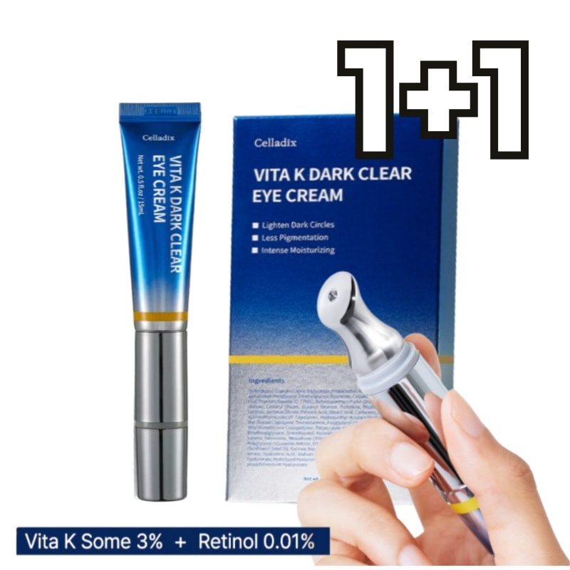 [New] ビタK ダーククリア アイクリーム 15ml + リフィル - ダークサークル改善 低刺激 クマ対策持続力群！