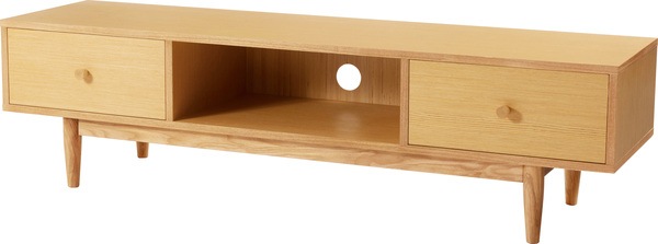 ヘンリー TVボード150 天然木 アッシュ 天然木化粧繊維板 アッシュ ウレタン塗装