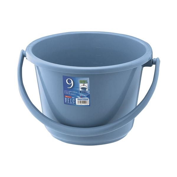 （まとめ） リス ベルクバケツ9WB 本体 ブルー GBEC213(×10セット)