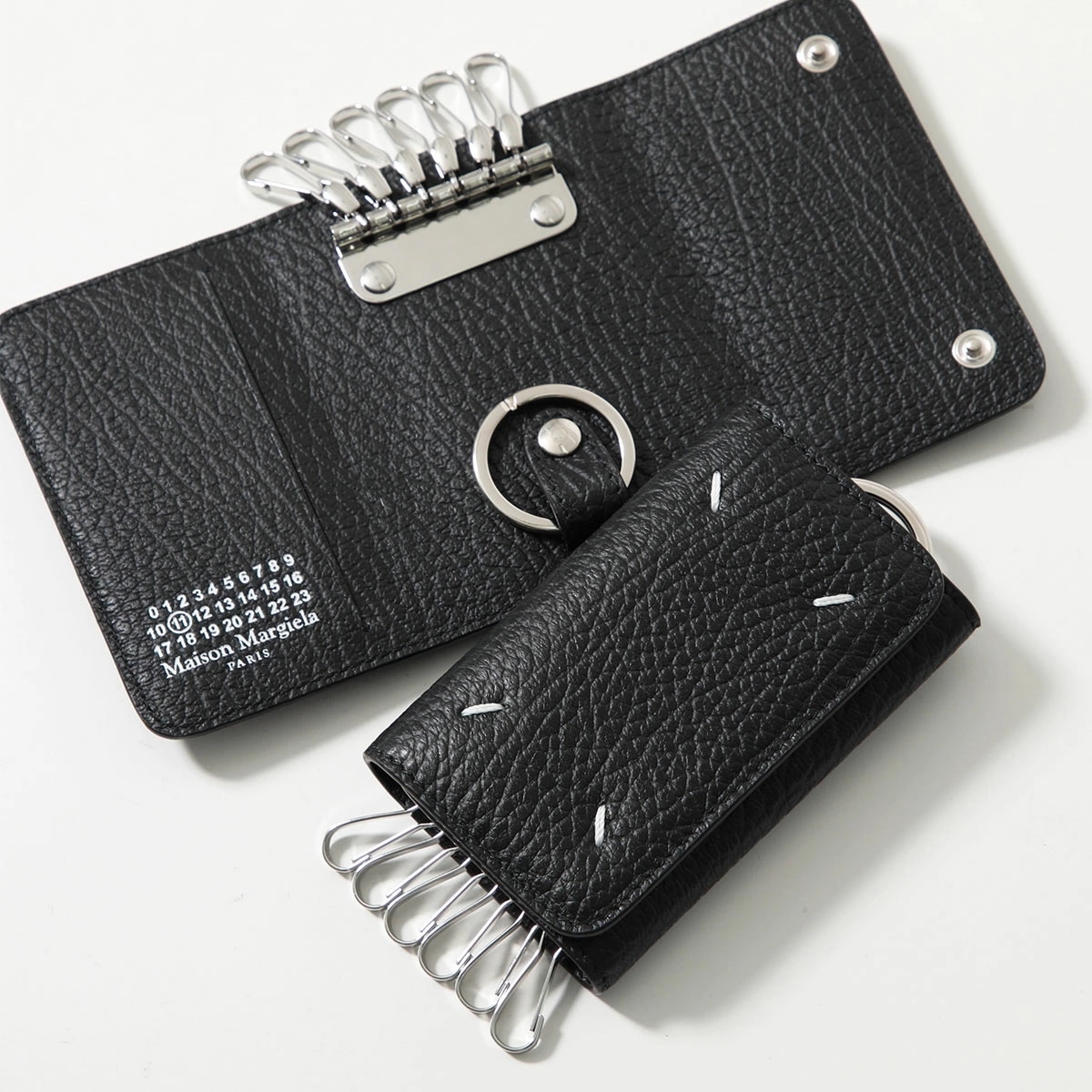 MAISON MARGIELA マルジェラ 11 キーケース SA3UA0001 P4455 レディース エンボス レザー 6連 キーリング付き カラー4色 SA3UA0001P4455T8013