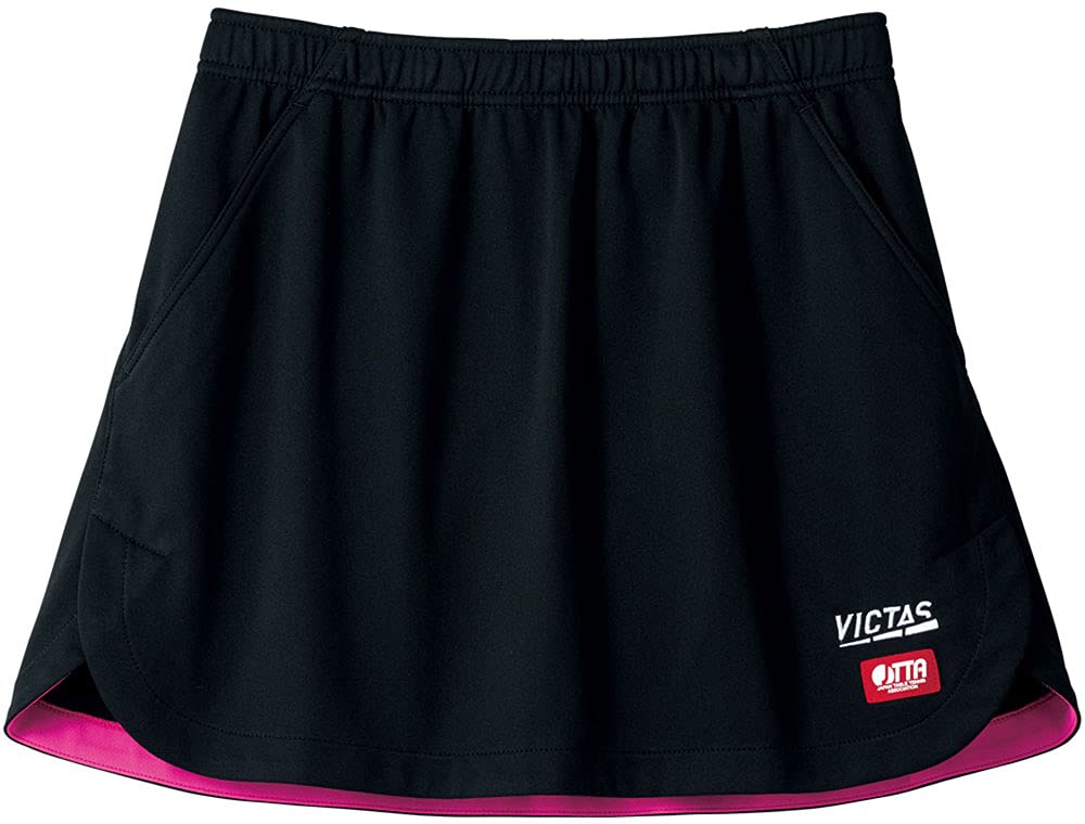 ヴィクタス(VICTAS) 卓球 インサイド ヘム カラー スカート(INSIDE HEM COLOR SK) ブラック(BK) M 622103