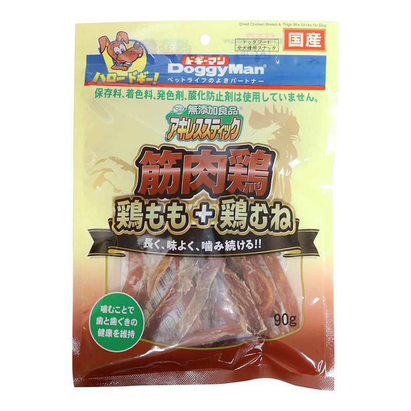 （まとめ買い）無添加良品 アキレススティック 筋肉鶏 90g 犬用おやつ [x5]
