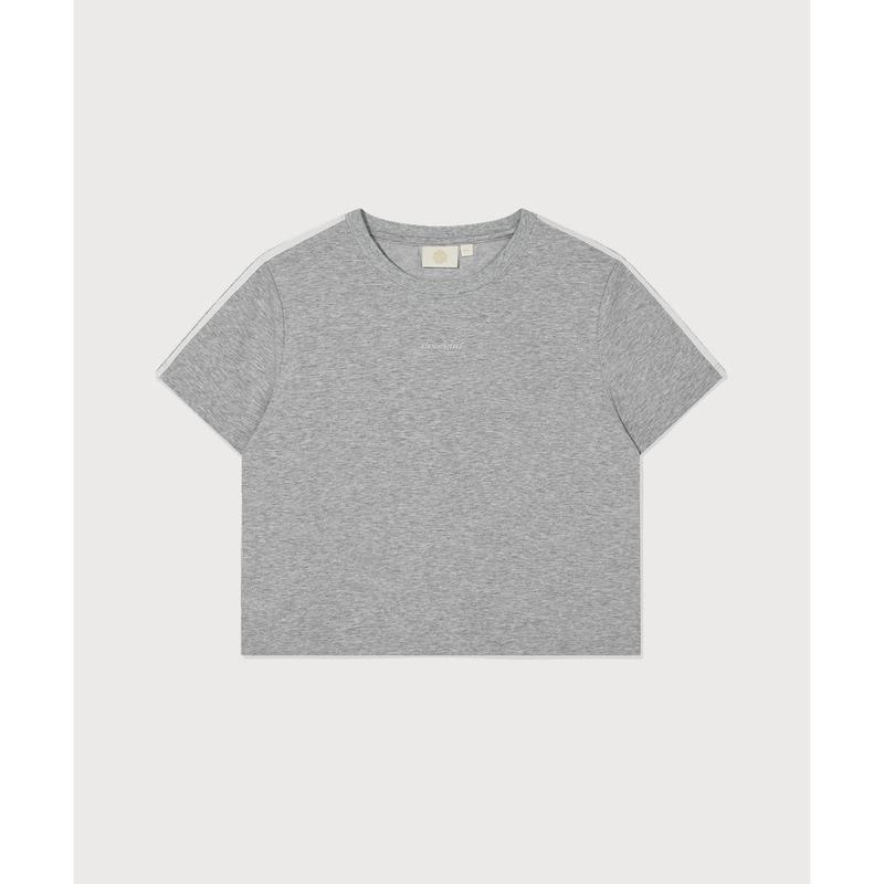 ウーマン コンフォート クロップ Tシャツ メランジ グレー CO2602ST78 MG