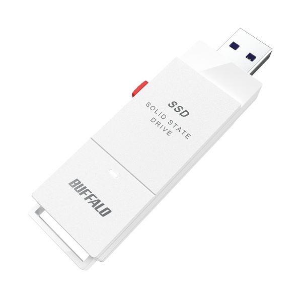 バッファロー USB3.2（Gen2）TV録画 スティック型SSD 1TB ホワイト SSD-SCT1.0U3-WA 1台 28,570円