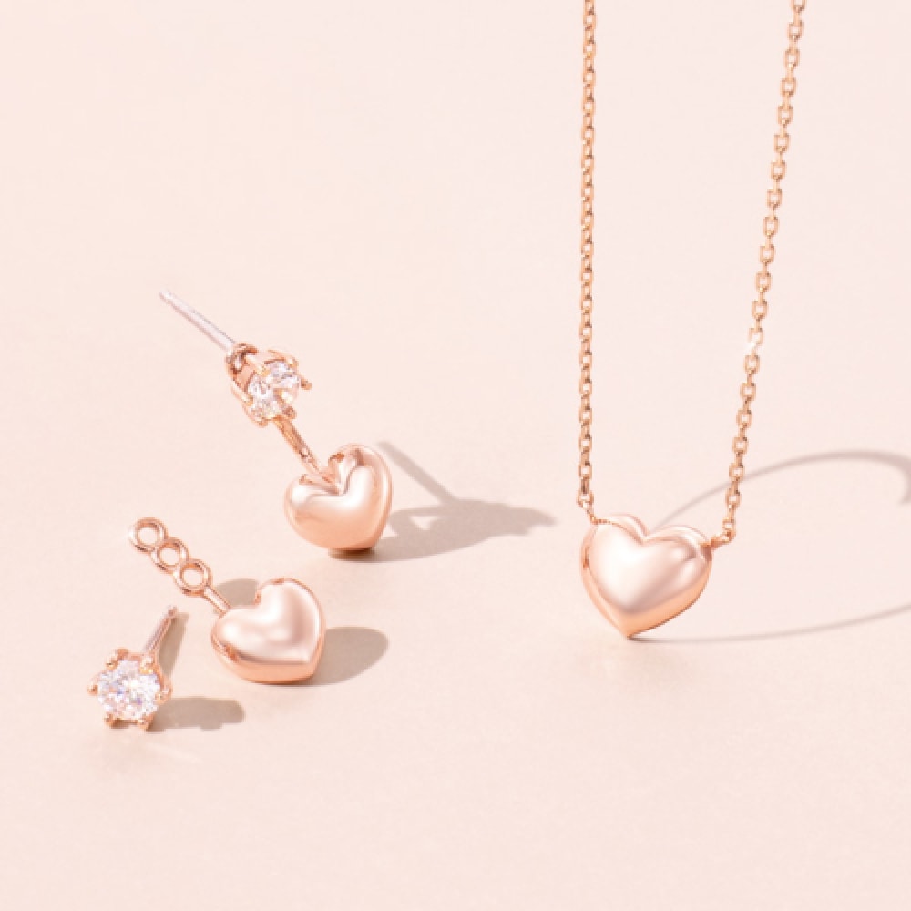 ジェスティーナララ J ハートネックレス+イヤリングセット (SET-J0-0711)
