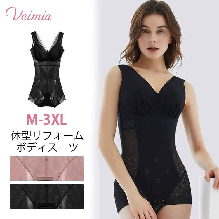 【体型リフォームボディスーツ】高い補整力でやせ見え実現,若々しいシルエットに整えるハードタイプのボディスーツ