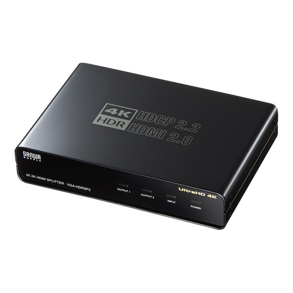4K/60Hz・HDR対応HDMI分配器 2分配 VGAHDRSP2