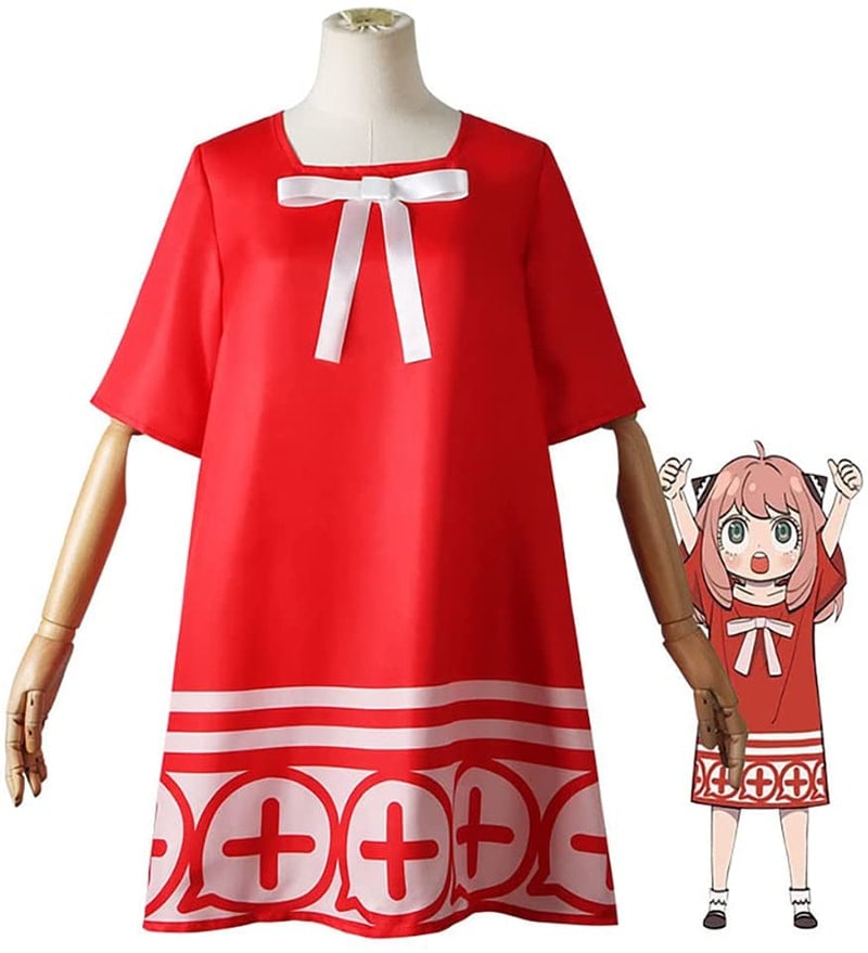SPYFAMILY スパイファミリー アーニャ フォージャー コスプレ衣装 日常服 レッドワンピース