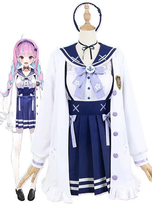【急速出荷!】湊あくあ コスプレ衣装 バーチャルYouTuber 新衣装 イベント 仮装 ウィッグ追加可