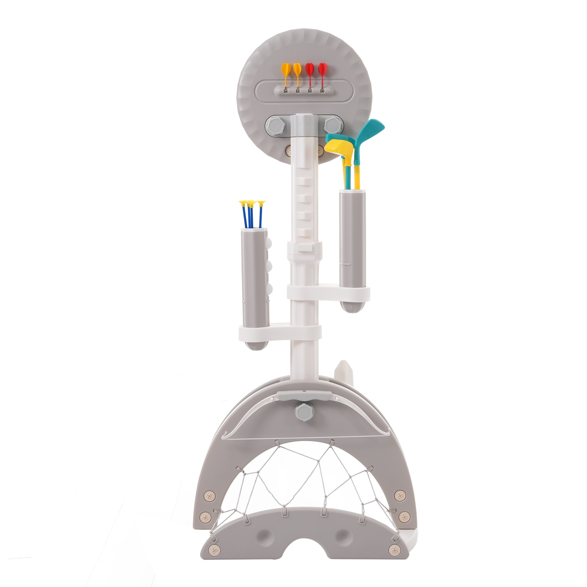 【国内発送】アーチェリー ダーツ バスケット サッカー ゴルフ 6in1多機能遊具 輪投げ 弓矢 組立簡単 室内遊具 おもちゃ 高さ調節可能124~160 キッズ 男の子 女の子 子供 誕生日 プレゼ