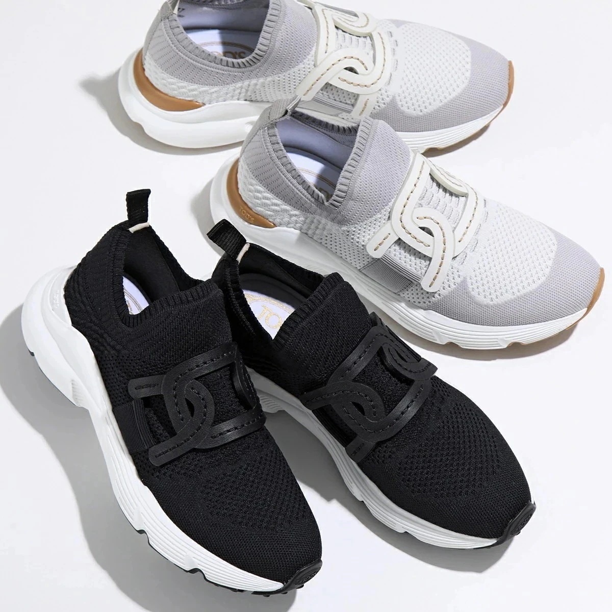 TODS トッズ スニーカー KATE ケイト XXW54C0EM60Q6L レディース ハイテクファブリック レザーチェーン ローカット シューズ 靴 カラー