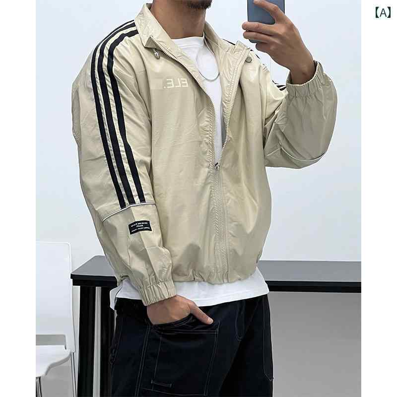 メンズ 春秋 レザージャケット PU レザージャケット 野球 ユニフォーム 光沢 ジャケット ショート スリム フィットイン