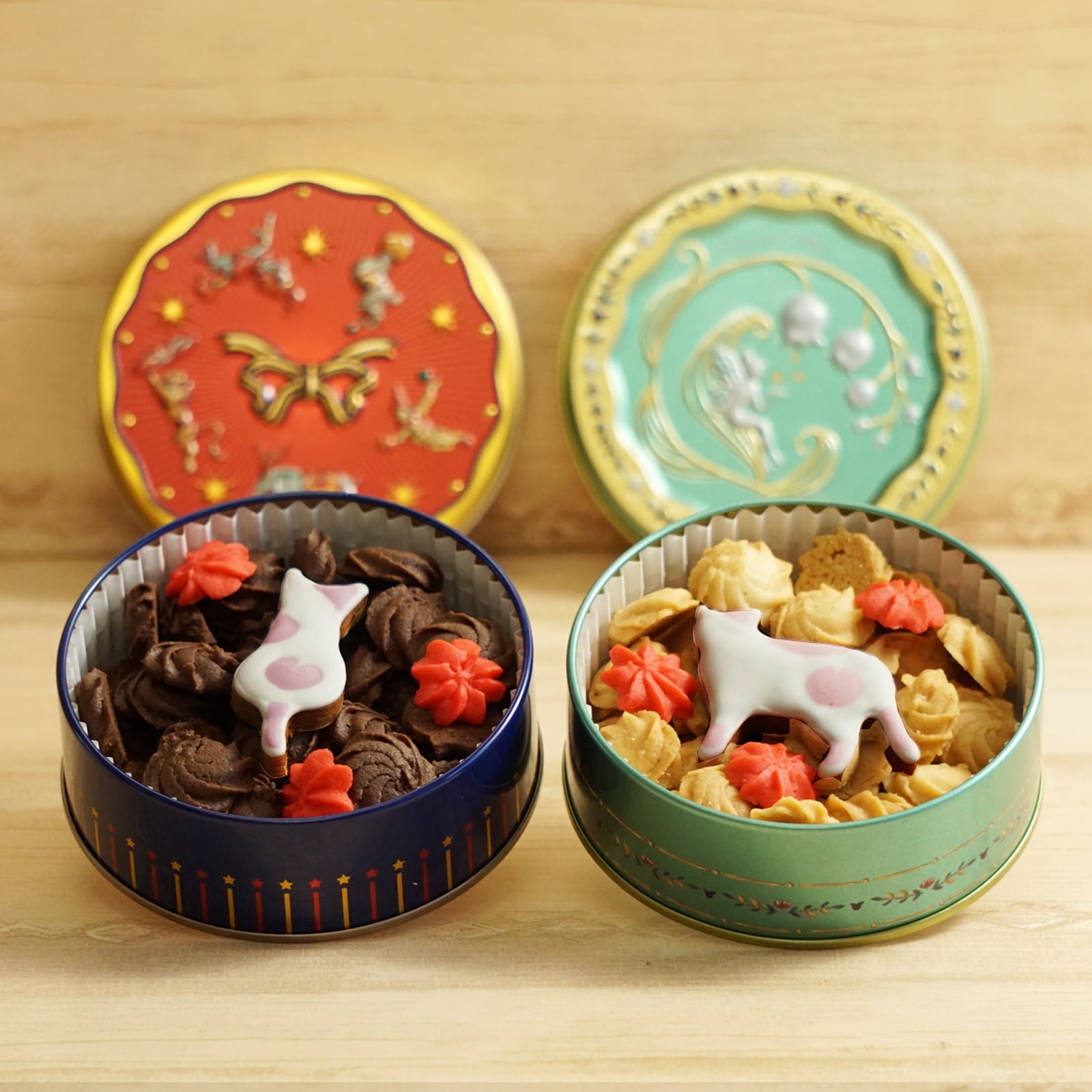 Qoo10] わらいみらい クッキー 缶 ギフト かわいい 猫 アイ