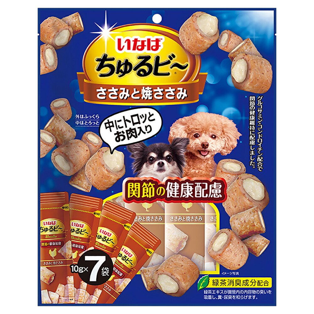 いなば　ちゅるビー　ささみと焼ささみ　関節の健康配慮　１０ｇX７袋X１６　ＣＲＣ45―14―35―01―00