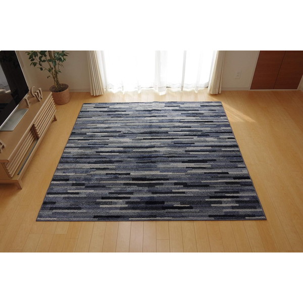 1340990042003 ラグ カーペット 3畳 抗菌 防臭 防ダニ タフト 国産 マットーネ ブルー 190×240cm メーカー直送