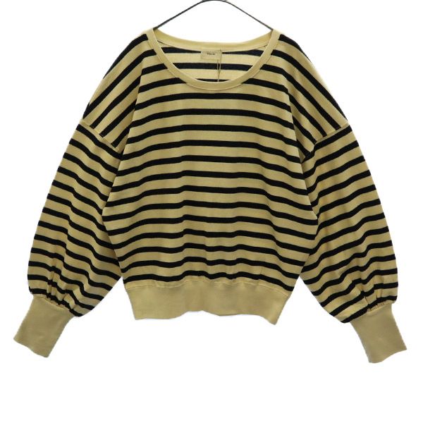 未使用 クレドナ ボーダー 長袖 ボリュームスリーブ Tシャツ F CREDONA レディース