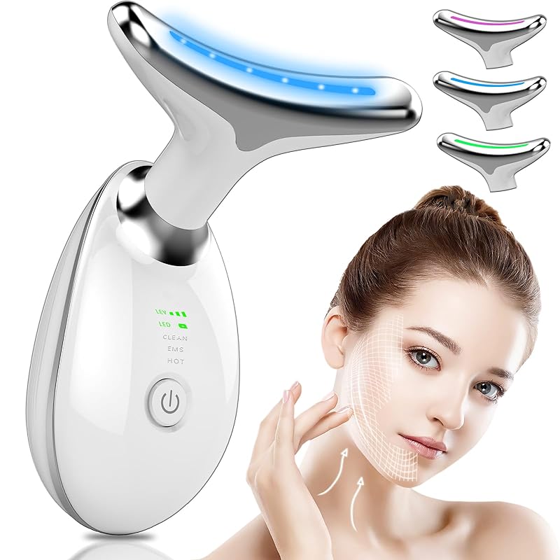 【2023革新上級認定エステティシャン監修】AutimHoo 美顔器 多機能 超音波振動 自宅用美顔器 1台3役 フェイシャルネックケアリフト 温熱フェイス美容器 EMS微電流 温冷ケア クリーニン