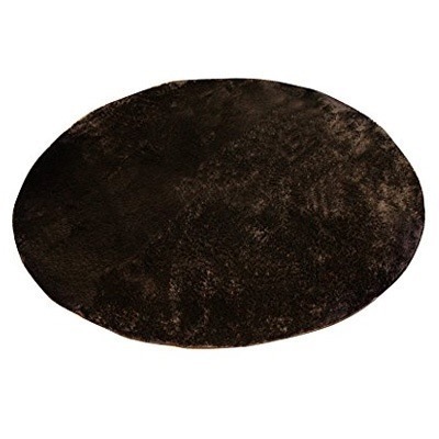 ラグ カーペット 2畳 無地 シャギー調 円形 『ラルジュ』 ブラウン 約185cm丸（ホットカーペット対応） イケヒコ 3958869 【送料無料】 7,038円
