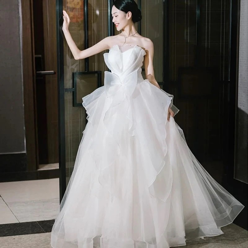 【2枚購入で 3oo円OFF！】ブレス ウェディングドレス 2025 ブライダル メインベール スモールテール パレススタイル シン アウターベール ガール