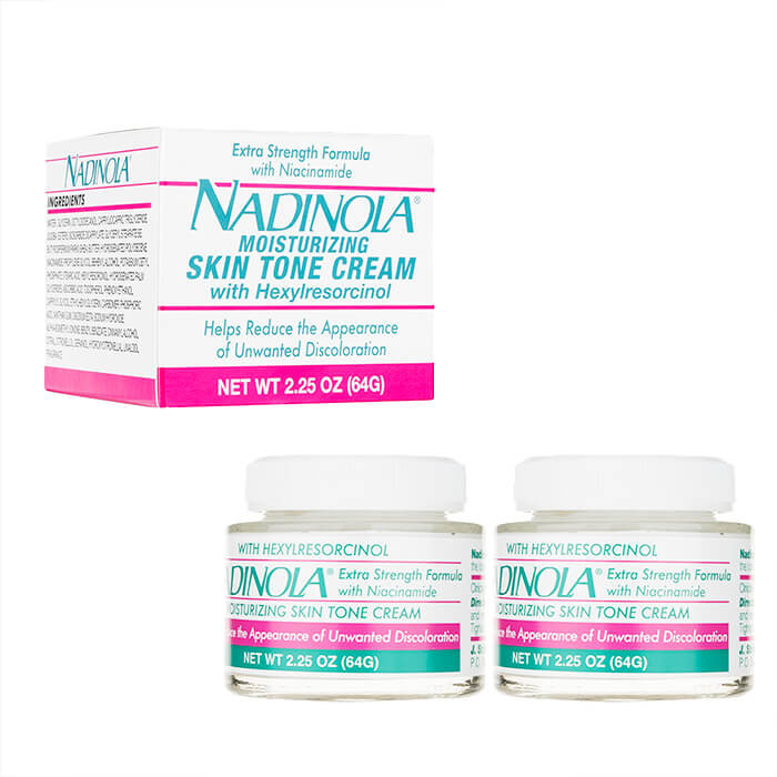 モイスチャライジングスキントーンクリーム 64g 2本 ナディノラ Nadinola Fade Cream ナイアシンアミド 海外直送 日時指定不可 国際郵便発送　【旧商品名　フェードクリーム】