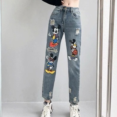 【1 つ購入すると 1 つ無料】ディズニー パンツ 新品登場！ディズニー ペアルック パンツ ワイドパンツ パンツ スキニー ショートパンツ54