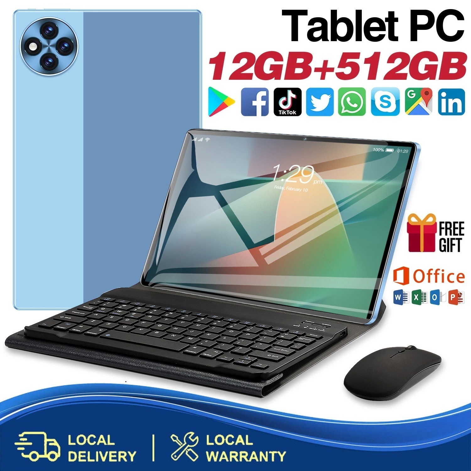タブレットPC 本体 Matex5 Android15 10.1インチ Wi-Fiモデル 6GB+128GB SIMフリー WIFI 大画面 6000mAh タブレット 軽量 おすすめ