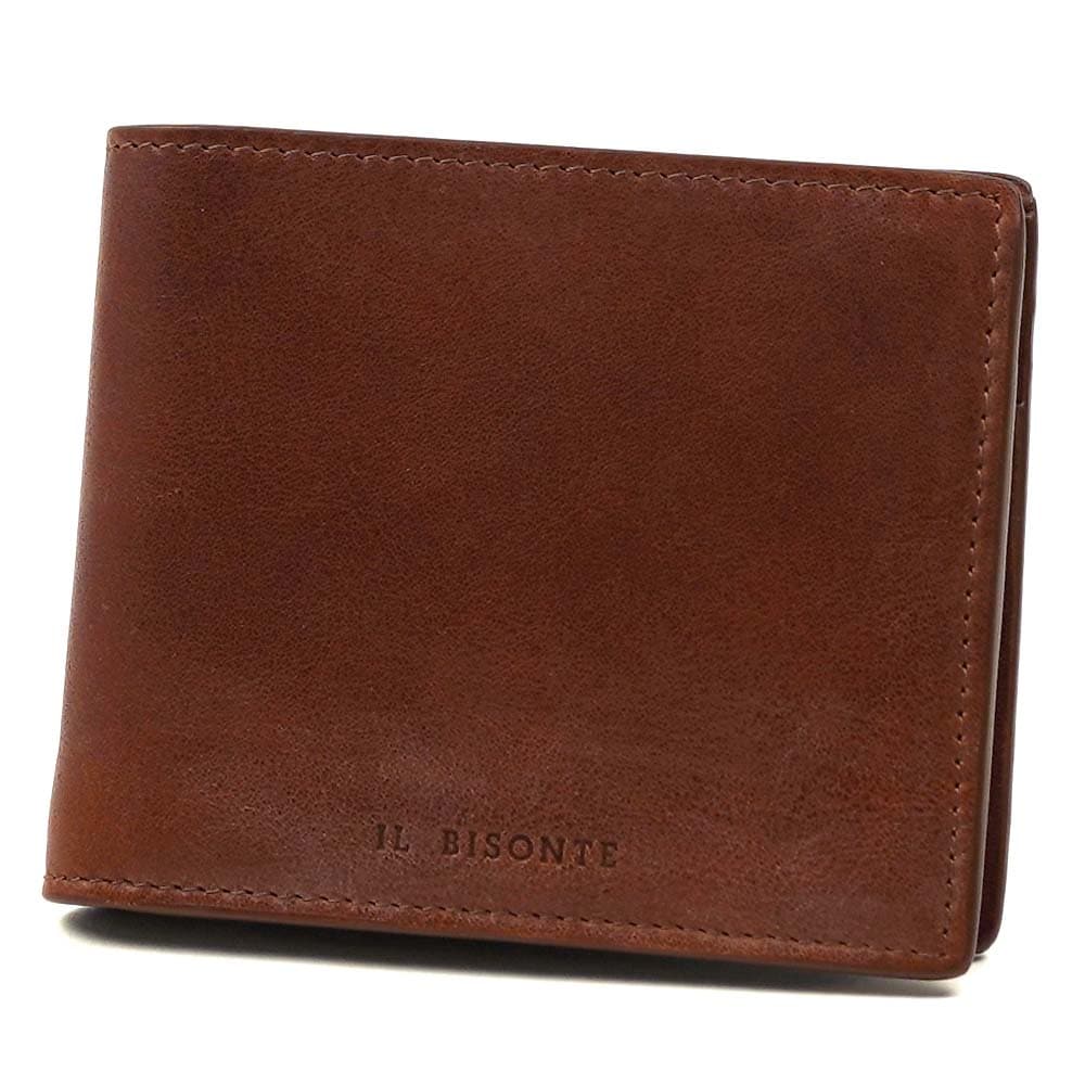 イルビゾンテ 財布 IL BISONTE メンズ 小銭入れあり 二つ折り財布 セピア ブラウン ウォレット SBW060 POX001 BW382C