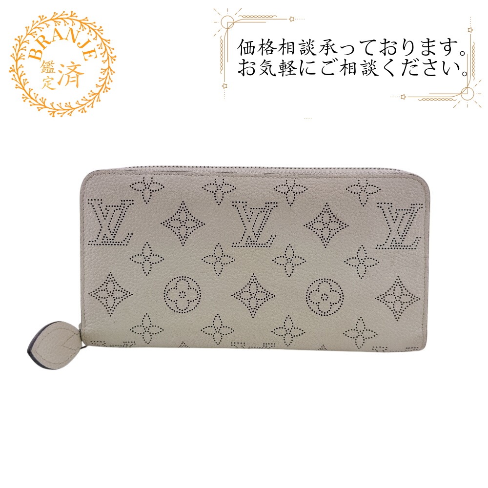 M82364 ジッピーウォレットラウンドファスナー マヒナ レザー 長財布 ホワイト