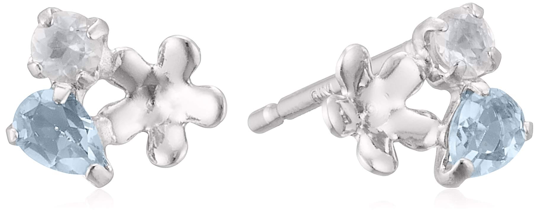 【WISP】ウィスプ K10ホワイトゴールドピアス ホワイトトパーズ アクアマリン (OPRWP22747)