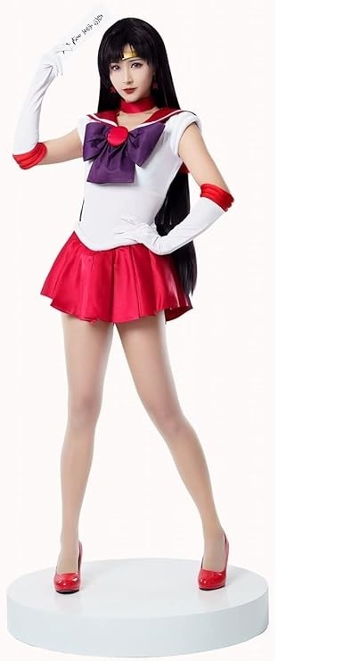 [Sky]コスプレ 衣装 セット 美少女 ワンピースタイプ セーラーコスプレ 衣装 セット の様な収縮性ある生地使用 ワンピースタイプ火野